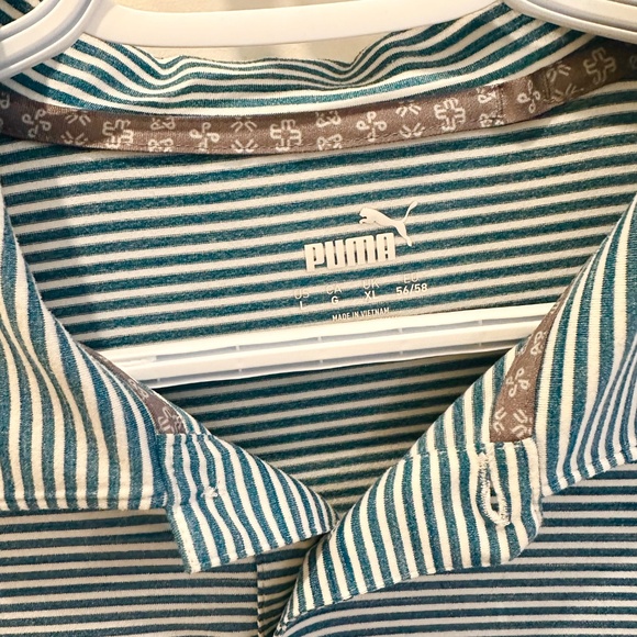 Puma Men's Striped Golf Polo Shirt - Picture 4 of 5